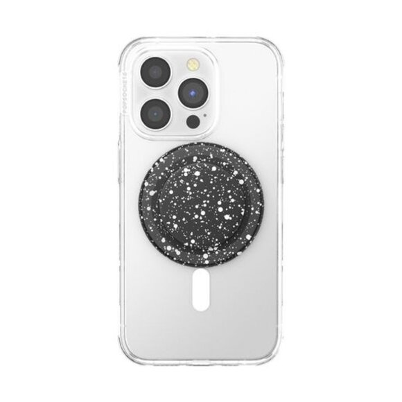Black & White Speckled Phone Grip & Stand Compatible With MagSafe Devices - Picture 2 of 9